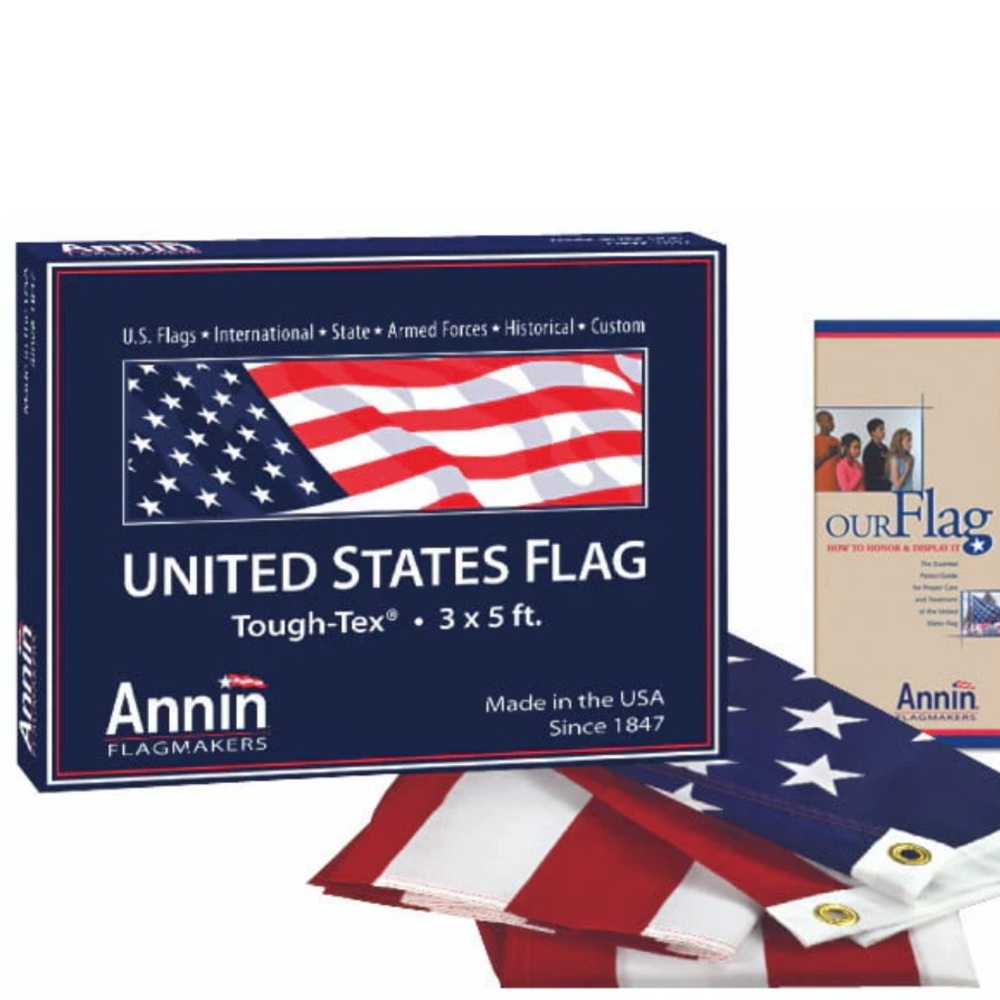 NIB Annin American Flag - Tough-Tex Polyester - For Outdoor Use  5 X 8